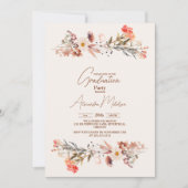 フォトワイルドフラワーズボタニカル卒業 招待状 (正面)