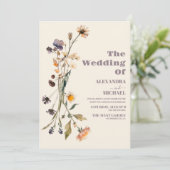 フォトワイルドフラワーズボタニカル庭園の結婚式 招待状 (スタンド正面)