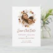 フォトワイルドフラワーフォト秋の結婚式 セーブザデート (スタンド正面)