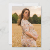 フォトワイルドフラワーベビーイン開花ベビーシャワー 招待状 (裏面)