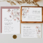 フォトワイルドフラワー日付の保存結婚式招待状 招待状