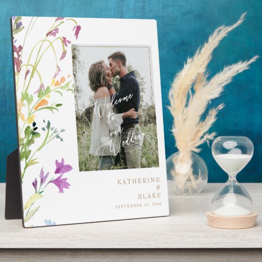 フォトワイルドフラワー結婚へようこそ フォトプラーク (側面)