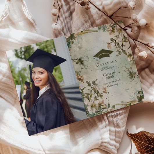 フォトワイルドフラワー開花卒業パーティー 案内状