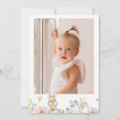 フォトワイルドフラワーSome Bunny 1st Birthday 招待状 (裏面)