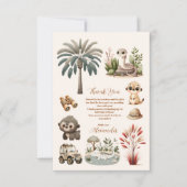 フォトワイルドワンジャングルサファリアニマルズボーイ1st サンキューカード (正面)