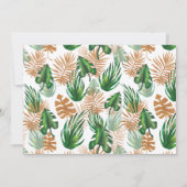 フォトワイルドワンジャングルサファリ動物1歳の誕生日 招待状 (裏面)