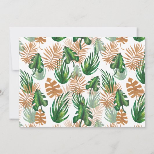 フォトワイルドワンジャングルサファリ動物1歳の誕生日 招待状 (裏面)