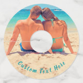 フォトワイングラスラベルとカスタム文字 ワイングラスタグ (裏面)