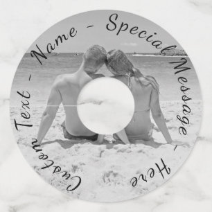 フォトワイングラスラベルカスタム文字名 ワイングラスタグ