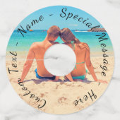 フォトワイングラスラベルカスタム文字名 ワイングラスタグ (裏面)