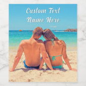 フォトワインボトルラベルとカスタム文字 ワインラベル (シングルラベル)