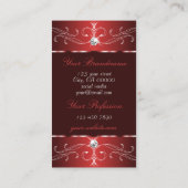 フォトワインレッド華美ブルゴーニュオーナメント 名刺 (裏面)