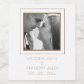 フォトワエレガントイパーソナライズされたンラベル ワインラベル (シングルラベル)