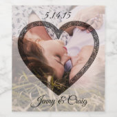 フォトワパーソナライズされたインボトルラベル ワインラベル (シングルラベル)