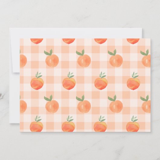 フォトワンスイートピーチ誕生日招待状 招待状 (裏面)