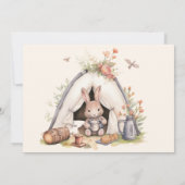 フォトワンハッピーキャンパーウッドランド1歳の誕生日 招待状 (裏面)