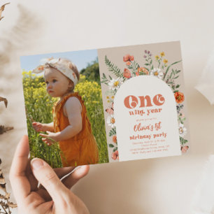 フォトワンワイルドイヤー誕生日招待状 招待状