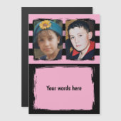 フォトワードカスタムピンク磁気カード2枚 マグネット招待状 (正面/裏面)