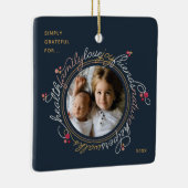 フォトワード感謝リースカスタムオーナメント セラミックオーナメント (右)