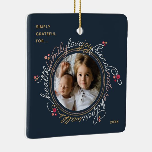 フォトワード感謝リースカスタムオーナメント セラミックオーナメント (右)