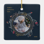 フォトワード感謝リースカスタムオーナメント セラミックオーナメント (裏面)