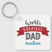 フォトワールド最大パパタイポグラフィ名Red キーホルダー (正面)