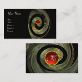 フォトンスワールジェムモノグラムブラックパープルレッド 名刺 (正面/裏面)