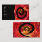 フォトンスワールジェムモノグラムブラックレッドオレンジ 名刺 (正面/裏面)