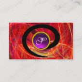 フォトンスワールジェムモノグラムブラックレッドパープル 名刺 (裏面)