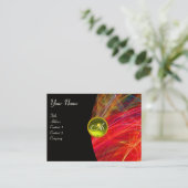 フォトン波ジェムモノグラム鮮やかレッド黒黄 名刺 (スタンド正面)