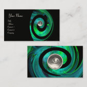 フォトン スワール ジェム モノグラム 黒 緑 白 名刺 (正面/裏面)