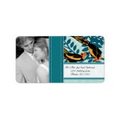 フォトヴィンテージアールデコ宛先バードパターン ラベル (正面)