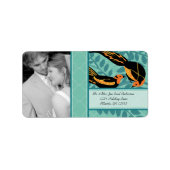 フォトヴィンテージアールデコ宛先バードパターン ラベル (正面)