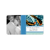 フォトヴィンテージアールデコ宛先バードパターン ラベル (正面)