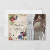 フォトヴィンテージベリースイートワイルドベリーベビーショウ サンキューカード (正面)