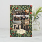 フォトヴィンテージホリークリスマス シーズンカード (スタンド正面)