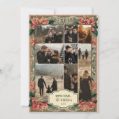 フォトヴィンテージポインセチアのスクロール シーズンカード (正面)