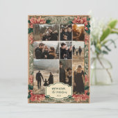 フォトヴィンテージポインセチアのスクロール シーズンカード (スタンド正面)