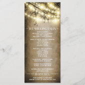 フォトヴィンテージ国のツ素朴リー結婚式 プログラム (裏面)