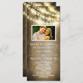 フォトヴィンテージ国のツ素朴リー結婚式 プログラム (正面/裏面)