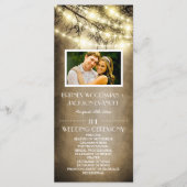 フォトヴィンテージ国のツ素朴リー結婚式 プログラム (正面)