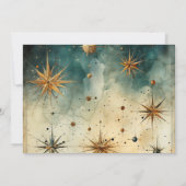 フォトヴィンテージ水彩天結婚星 セーブザデート (裏面)