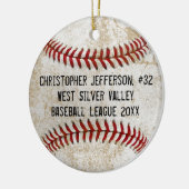 フォトヴィンテージ野球両面キッズボーイズ セラミックオーナメント (左)