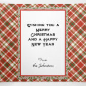 フォトヴィンテージ3つ折り文字折りホリデーカード 三つ折りクリスマスカード (内部中)