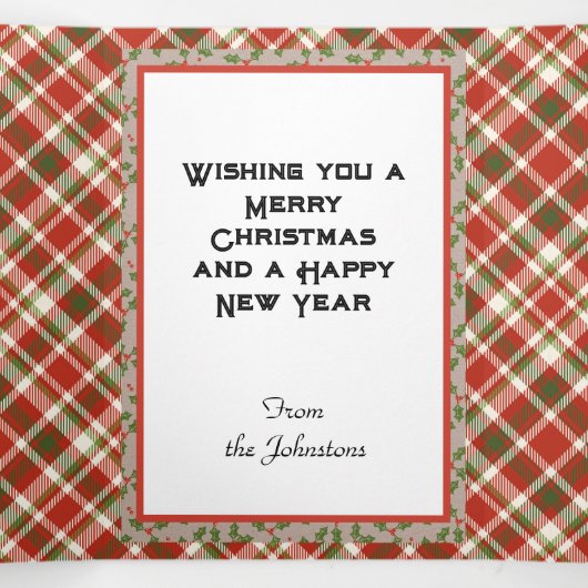 フォトヴィンテージ3つ折り文字折りホリデーカード 三つ折りクリスマスカード (内部中)