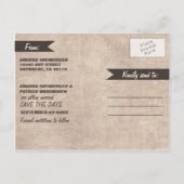 フォトヴィンテージPalm Tree日付はがきを保存 案内ポストカード (裏面)