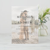 フォトヴフェイクェルムエフェクトエレガントな結婚式 招待状 (スタンド正面)
