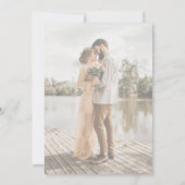 フォトヴフェイクェルムエフェクトエレガントな結婚式 招待状 (裏面)