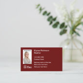 フォト不動産仲介業者ビジネス紹介カード 名刺 (スタンド正面)