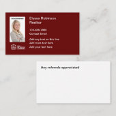 フォト不動産仲介業者ビジネス紹介カード 名刺 (正面/裏面)